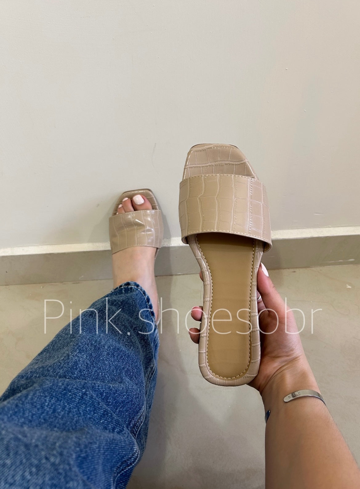 Mariana cocodrilo beige