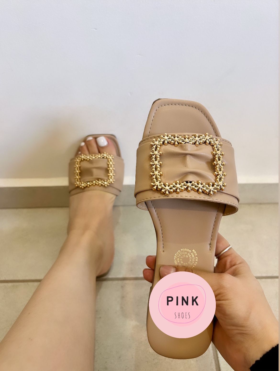 Ximena beige con hebilla